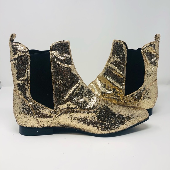 Funtasma Other - Funtasma Gold Glitter Costume Fantasy Boots 14/15